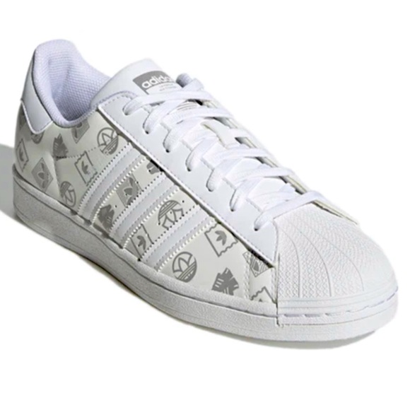 adidas originals Unisex Superstar Sneakers Silver/Grey US7.5 - Picture 1 of 5